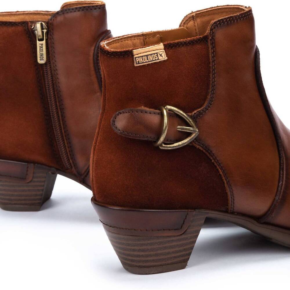 NEW PIKOLINOS women's rotterdam ankle boots in cuero - Picture 3 of 6